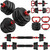 UNNMIIY Adjustable Dumbbells, 20/30/45/70/90lbs Free Weight Set with Connector, 5 in1 Dumbbells Set Used as Barbell, Kettlebells, Push up Stand, Fitness Exercises for Home Gym Suitable Men/Women