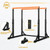 Bongkim Dip Bar, Heavy Duty Dip Station with 7 Height Levels, 800lbs Adjustable Parallel Bars for Tricep Dips Pull-Ups L-Sits Calisthenics Exercises Strength Training for Home Gym Outdoor (Orange)