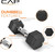 CAP 100 LB Rubber Coated Hex Dumbbell Hand Weight Set with Vertical Storage Rack | Black