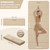 Foldable Yoga Mat, 74"Lx32"Wx1/3"Thick, Folding Exercise Mat, Non-slip Wide Pilates Mats for Home Workout/Travel, Portable Yoga Mat Thick for Yoga/Pilates/Camping/Floor Exercises (Cream)