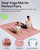 YOTTOY Large Yoga Mat (75 * 52 * 1/2inch),Extra Wide TPE Exercise Mat,Non-Slip Workout Mat for Pilates, Fitness, Barefoot, Home Gym Studio with Strap and Towel (Pink, 75 * 52 * 1/2inch)