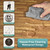 Sorbus 80 Sq. Ft. Wood Grain Floor Tiles Foam Mat EVA Interlocking Mats Tile 3/8-Inch Thick Flooring Wood Puzzle Exercise Mats w/Borders - Home Playroom Basement, Apartment, Trade Show, Baby, Dance