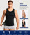 Men Body Shaper Compression Shirt Underwear Moobs Chest Binder Tummy Slimming Tank Top Vest (4XL, Black)