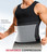 Nebility Compression Shirt Men Tank Top Compression Undershirt Mens Shapewear Body Shaper Waist Trainer Tummy Control Vest, Black - X Large