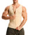 Nebility Compression Shirt Men Tank Top Compression Undershirt Mens Shapewear Body Shaper Waist Trainer Tummy Control Vest, Beige - X Large