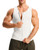 Nebility Compression Shirt Men Tank Top Compression Undershirt Mens Shapewear Body Shaper Waist Trainer Tummy Control Vest, White - Medium