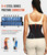 Junlan Waist Trainer for Women Belly Fat Sweat Band Cincher Waist Trimmer Tummy Sweat Belt Stomach Wrap Sauna Suit Binder Corset, Black 3XL