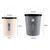 Garbage Bin with Pressure Ring No Lid Striped Kitchen Bathroom Living Room Trash Can Keep Tidy Office Wastebasket