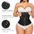 YIANNA Waist Trainer for Women Latex Underbust Tummy Control Waist Cincher Corset Hourglass Body Shaper Zipper and Hooks,YA2231-Black-M