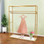 Fashion New Gold Iron Clothing Rack With Shelves For Home Application