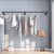 180cm Multipurpose Wall Mounted Industrial Pipe Clothes Rack with 3 Hooks For Bedroom 