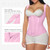 YIANNA Waist Trainer for Women Tummy Control Underbust Hourglass Corset Waist Cincher Vest Sport Girdle Postpartum Faja Body Shaper with Zipper and Hooks, YA7293-Pink-M