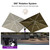 PURPLE LEAF 10 Feet Patio Umbrella with Base Outdoor Cantilever Solar Powered LED Swivel Square Umbrella Aluminum Offset Umbrella with 360-degree Rotation for Garden Deck Pool Patio, Beige