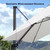 PURPLE LEAF 9.8' X 9.8' Patio Umbrella with Base Outdoor Cantilever Swivel Square Umbrella with Tilt Aluminum Offset Umbrella with 360-degree Rotation for Garden Deck Pool Patio White
