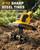 DEGGE Tiller, Cordless Tiller Cultivator with 48 Steel Tines, 9 inch Tilling Width and 6.7 inch Depth, 2 x 3.0Ah 21V Batteries & Charger, Gardening Tools for Lawn/Gardening/Soil Cultivation