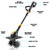HEINPRO Cordless Tiller Cultivator Compatible with Dewalt 20V MAX Battery, 9In Tilling Width & 7In Depth Electric Tiller for Gardening, 360RPM Rototillers for Garden Cultivator (Tool Only)