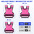 VBSD Adjustable Weighted Vest for Women Men 4-10LB Vest with 6 Ironsand Weights Body Weight Vest with Reflective Strip for Running Walking Strength Training Workouts Pink