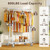 YGleeao Heavy Duty Clothes Rack for Hanging Clothing: 800LBS Rolling Coat Racks Poartable Garment with Wheels Shelves Freestanding Sturdy Metal Adjustable Extendable Bedroom Laundry Living Room