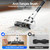 Klarpul Cordless Vacuum Cleaner, 2 Batteries 140 Mins Runtime 600W 50Kpa Stick Vacuum Cordless, Self-Standing Vacuum Cleaners for Home with 2.5H Fast Charging, for Floor/Carpet/Pet Hair, White
