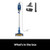 Shark HV343AMZ Rocket Corded Stick Vacuum with Self-Cleaning Brushroll, Lightweight & Maneuverable, Perfect for Pet Hair Pickup, Converts to a Hand Vacuum, Crevice Upholstery Tools, Blue/Silver