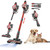 WLOTPO Vacuum Cleaner for Home,Stick Vacuum Cordless Rechargeable up to 35 Mins Runtime, Hardwood Floor Vacuum for Pet Hair,Carpets,Tile(Red)