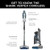 Shark IZ462H Vertex Ultra Lightweight Cordless Stick Vacuum with DuoClean PowerFins, Crevice, Pet Multi-Tool, Anti-Allergen, Brush, Removable Handheld, Flex, 60 min Runtime, Blue, MultiFLEX