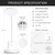 Vicsoon Desk Lamp for Home Office, LED Desk Lamp with Wireless Charger Pen Phone Holder, Dimmable Desk Light 3 Color Modes, College Dorm Study Lamp for College Dorm, CRI 90 800 Lumen