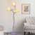 Fuzzbopn Flower Floor Lamp for Living Room, Tall Cute Reading Lamp with Flexible Neck Shaft for Bedroom Decor, Modern Corner Floor Lamps with 3-Color Temperatures LED Bulb (Purple)