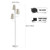 XZHGCEE Traditional Floor Lamp for Living Room:3 Light Linen Country Rustic Floor Lamp for Bedroom, White Standing Lamp with Foot Switch, Country Rustic Tall Lamp, No Bulb