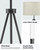 JOOFO Modern Metal Tripod Floor Lamp with Remote Control Tall Standing Decorative Corner Lamp with Oversized Linen Fabric Shade, Foot Switch for Living Room Bedroom Reading Nook Decor