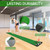 Golf Putting Game Set with Front Border for Indoor & Outdoor,Golf Putting Green Mat Include 4 Balls,1 Portable Bag,2 Flags&Cups,Practice Training Aid for Backyard,Party,Office