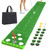 Golf Putting Game Set with Front Border for Indoor & Outdoor,Golf Putting Green Mat Include 4 Balls,1 Portable Bag,2 Flags&Cups,Practice Training Aid for Backyard,Party,Office