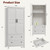 GarveeHome Armoire Wardrobe Closet with 2 Drawers,72 in Wooden Wardrobe Cabinet with Hanging Rod, Tall Clothing Armoire Cabinet with Doors and 18 Adjustable Shelves for Bedroom, Clothes, Rustic White