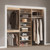 MODCART Modular Closet System, 66" Wide Closet Organizer System with Towers and Hanging, Wood Closet Tower Storage for Walk In Closets, Wall Mounted Wardrobe Organizer Kit System, Bedroom, Wood