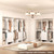 HOMPUS Closet Organizer System with 3 Drawers, 80'' Closet Organizers and Storage, 4-9Ft Adjustable Wall-Mounted Wardrobe System, Walk-in Wardrobe Closet Rack with 4 Hanging Rods for Bedroom, White