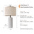 PoKat 23" Table Lamp, Farmhouse Bedside Lamps for Bedroom Set of 2, Ceramic End Table Lamps for Living Room, Traditional Nightstand Desk Lamps, Frosted White Lamps, Medium