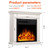 R.W.FLAME 27” Electric Fireplace Mantel Wooden Surround Firebox, TV Stand with Freestanding Electric Fireplace, Remote Control