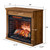 SOFTSEA Electric Fireplace Heater Mantel with Remote Control and Removable Caster Wheel, 28"