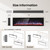 PHI VILLA 72" Electric Fireplace Wall Mounted, Recessed Wall Fireplace Electric with Crystal, Fake Charcoal & Firewood Bed for Indoor