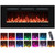 42" Electric Fireplaces Inserts, Recessed & Wall-Mounted Fireplace Heater with Thermostat