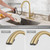 Faucet with Pull Down Sprayer, Brushed Gold Motion Sensor Kitchen Faucet, Stainless Steel