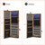 SONGMICS 6 LEDs Mirror Jewelry Cabinet, 47.2-Inch Tall Lockable Wall or Door Mounted Jewelry Armoire Organizer with Mirror, 2 Drawers, 3.9 x 14.6 x 47.2 Inches, Rustic Brown UJJC93CB
