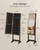 SONGMICS Mirror Jewelry Cabinet Armoire, Standing Full-Length Mirror, Lockable Jewelry Organizer, Gift Idea, Brown Surface and Black Lining UJJC69BR