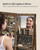 SONGMICS LED Jewelry Cabinet Standing, Lockable Armoire With Full-Length Mirror and Adjustable Lights, Space-Saving Organizer, Gift Idea, Rustic Brown UJJC008X01