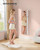 SONGMICS 55 Inches Tall Spacious Jewelry Cabinet, Jewelry Armoire with Light-Up Interior Mirror, Wall or Door Mounted Jewelry Storage Organizer, Lockable, Gift Idea, Cloud White UJJC032W01
