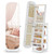 SONGMICS LED Jewelry Cabinet, 360° Swivel Jewelry Organizer, Lockable Mirror Jewelry Cabinet Standing, Rounded Wide Full-Length Mirror with Storage Shelves, Interior Mirror, Cloud White UJJC036W01