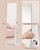 SONGMICS 6 LEDs Lockable Mirror Jewelry Cabinet, 360° Swivel Jewelry Organizer Armoire Standing, Frameless Full-Length Mirror, 3 Storage Shelves, White Surface, Greige Lining UJJC007W02V1