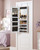 SONGMICS Mirror Jewelry Cabinet Armoire Organizer, Wall or Door Mount Storage Cabinet with Full-Length Frameless Lighted Mirror, Built-in Makeup Mirror, 2 Drawers, Lockable, White UJJC013W01