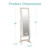Best Choice Products Freestanding Jewelry Armoire Cabinet, Full Length Standing Mirror, Lockable Makeup Storage Organizer, w/Velvet Lining, 3 Angles, Lock, Accessory Pouch, 5 Shelves - Coastal White