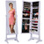 Best Choice Products Freestanding Jewelry Armoire Cabinet, Full Length Standing Mirror, Lockable Makeup Storage Organizer, w/Velvet Lining, 3 Angles, Lock, Accessory Pouch, 5 Shelves - Lavender